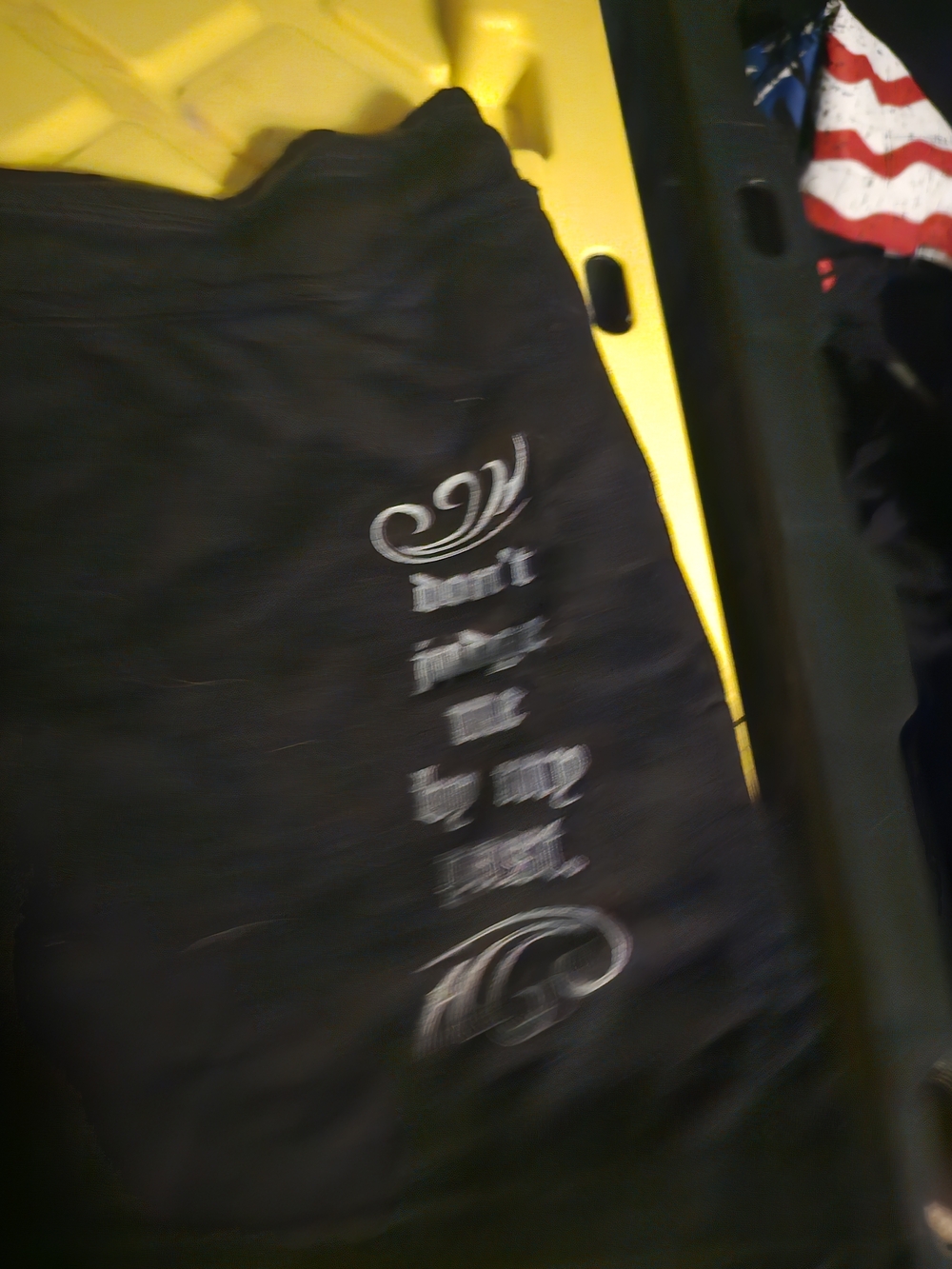 Women’s Black Graphic Shorts with Script Detail